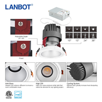 Plafonnier LED encastré ultra-plat en aluminium blanc 15W 25W 35W, forme ronde, éclairage LED encastré