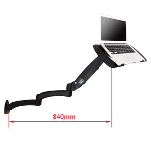 Brazo extraíble Soporte para computadora portátil Montaje en pared Soporte para computadora portátil Brazo largo Soporte para computadora portátil de movimiento completo de aluminio - Product Image 3