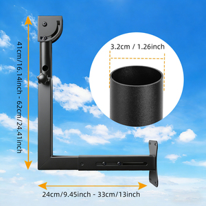 Kit de montage mural télescopique réglable pour antenne Starlink Gen 3 / V3 Standard, résistant aux intempéries, pour extérieur - Product Image 4