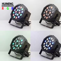 Projecteur PAR plat en plastique à 18 LED, 3-en-1/4-en-1/5-en-1/6-en-1 RGBW DMX512 pour éclairage de scène, DJ, discothèque, fête, mariage et événements