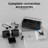 Mikrofon Lavalier Nirkabel M29 Terlaris Sistem Satu-ke-Dua untuk Kit Rekaman Peredam Kebisingan 5.3 20Hz-20KHz