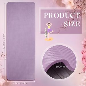 Tapis de yoga rectangulaire extra large anti-déchirure en TPE avec logo personnalisé en creux, 183x61cm, 8mm, avec sangle de transport – Fournisseur en gros OEM - Product Image 4