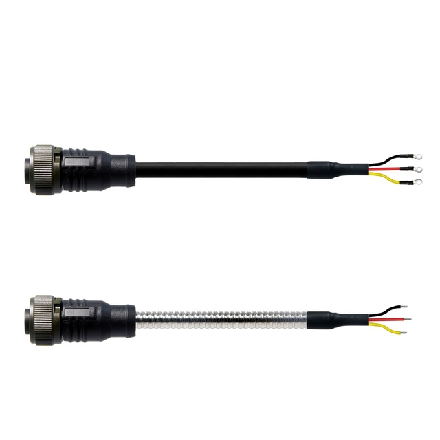 MIL-C-5015 5/8-24UNF Thread Sensor Cable 2 3 4 Core Stainless Steel Plastic Corrugated Tube Armored Cable Connector