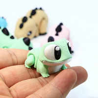 Vashine Figuras de Acción de Animales Divertidos y Lindos Impresas en 3D, Juguetes de Gecko y Rana, Decoración del Hogar, Juguetes Flexibles de Animales de Cristal, Stegosaurus