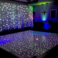 White Glossy LED Starry Dance Floor Tiles for Wedding Stage Deceration