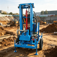 Foreuse de puits d'eau sur chenilles Mikton MKD-150 économique, alimentée au diesel, profondeur max. 180 m, portable pour usage individuel