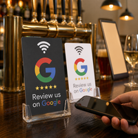 Cartes de visite NFC à puce NTAG215, étanches, pour contrôle d'accès, avec code QR, pour les réseaux sociaux Facebook, TikTok, Google Review