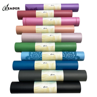 Tapis de yoga en caoutchouc naturel premium, ensemble de 3 mm d'épaisseur, forme ovale, écologique, blanc brillant mat, antimicrobien, antidérapant, universel