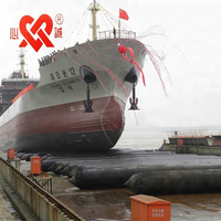 Airbag marin gonflable en caoutchouc naturel robuste pour le lancement et le levage de bateaux, rouleaux noirs
