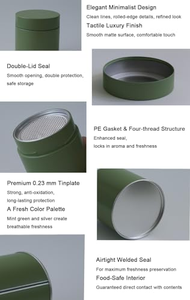 Lata de Matcha Rosa de 30g al por Mayor, Envase Hermético para Café, Tarro de Almacenamiento de Alimentos, Contenedores de Té, Lata Personalizada para Matcha - Product Image 3