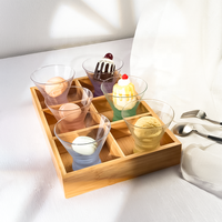 Spot goods 9 oz verres à cocktail macaron verres à vin multifonctionnels verre à dessert 6 couleurs disponibles