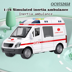 Simulation de friction pour enfants, véhicule d'<span class=keywords><strong>ambulance</strong></span>, camion, voiture, jouet, lumière sonore - Product Image 3