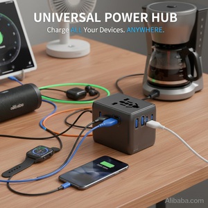 Adaptateur de voyage universel 25W Mini <span class=keywords><strong>USB</strong></span> <span class=keywords><strong>C</strong></span> PD <span class=keywords><strong>Chargeur</strong></span> rapide portable pour téléphone iPad appareil photo Voyage d'affaires mondial - Product Image 2