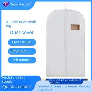 Обложка для костюма с логотипом на заказ, одежда, аккуратная, организованная, дышащая пластиковая сумка для одежды PEVA с прозрачным окном - Product Image 3