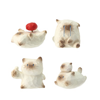 CAT PAI Emotion Blind Box Figurine d'Action Chat Siamese Mignon Boîte Mystère Surprise Aléatoire Objets de Collection Mystérieux Décoration d'Intérieur