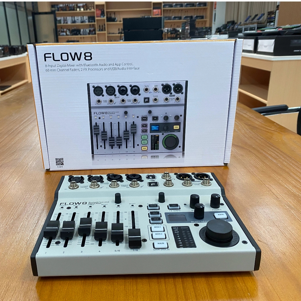 Flow8 мини-цифровой микшер 8CH с Bluetooth аудио-управлением приложением 2 FX процессоры USB/аудио интерфейс-металлический пластиковый материал