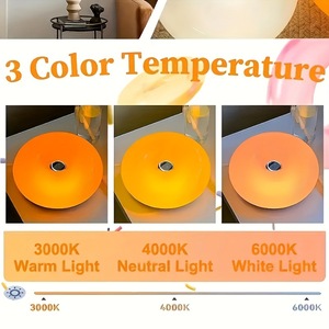 Donut Shape Wimblu <strong>Touch</strong> Lamp Bauhaus Mid Century Modern <strong>Bedside</strong> Night <strong>Light</strong> 3 Color Dimmable Mood Lighting - Product Image 5