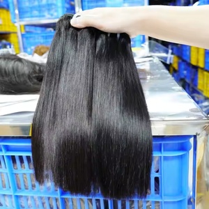 Grossistes de mèches de cheveux indiens bruts, mèches de cheveux vierges à cuticules alignées, extensions de cheveux humains doublement étirées à prix abordable - Product Image 2