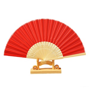 Kipas Lipat Kain Sutra Bambu Campuran Warna 21cm untuk Dekorasi Pernikahan DIY - Product Image 4