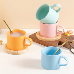 Customizable Candy-Colored Porcelain Coffee Mug Dishwasher Microwave Safe Sublime Design Logo Color Options Business Stocked - Product Image 1