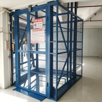 Monte-charge hydraulique personnalisé avec rail de guidage, clôture de sécurité complète, élévateur de fret pour entrepôt à 2 étages, certifié CE