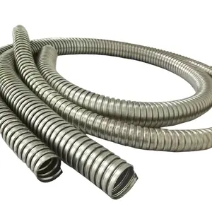 Tubo corrugado de aço inoxidável 304 para metal flexível, tubo de grande diâmetro