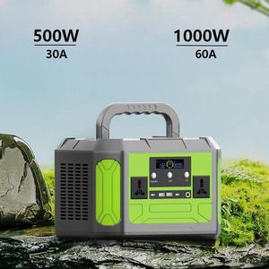 Station d'énergie portable transfrontalière 500W 12V 5kg avec batterie au lithium pour extérieur, stockage d'énergie mobile 1000W, énergie solaire LED pour camping - Product Image 5