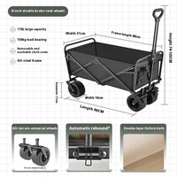 Vente en gros de chariots à pique-nique pliables portables à quatre roues utilitaires chariot pratique pour plage parc pique-nique camping