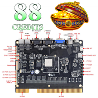Carte de jeu PCB verticale à monnayeur 88 Fortunes Mone Coins pour machine de jeu d'arcade, prix usine