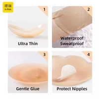 Rubans adhésifs invisibles en silicone pour le lifting des seins avec cache-tétons pour femmes - Accessoires intimes sportifs lavables - Prix d'usine