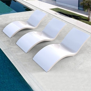Chaise longue <span class=keywords><strong>de</strong></span> plage d'extérieur avec structure en <span class=keywords><strong>plastique</strong></span> durable, mobilier <span class=keywords><strong>de</strong></span> <span class=keywords><strong>jardin</strong></span> pour hôtel, villa, piscine, cour - Product Image 5