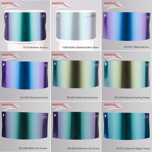 Revestimiento de vinilo para coche, adhesivo decorativo de arco iris, Negro, Rojo, perla, purpurina, diamante - Product Image 5