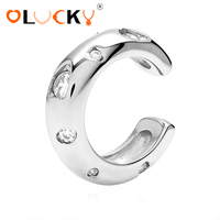 LUCKYJIU Fabricant de bijoux personnalisés, boucles d'oreilles en acier inoxydable plaqué or 18 carats, dôme serti de CZ, pour femmes, à porter tous les jours