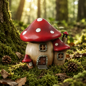 Maison en résine miniature en forme de champignon pour votre jardin féerique - Product Image 2