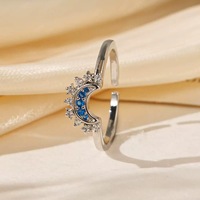Meistverkauftes Kupfer Sonne-Mond Paar-Set Vergoldetes Zirkon-Armband Verstellbarer Ring Trendiges Sein/Dein Hochzeits-Verlobungsgeschenk