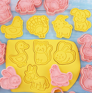 Jeu <span class=keywords><strong>de</strong></span> 8 emporte-pièces en plastique pour <span class=keywords><strong>animaux</strong></span> <span class=keywords><strong>de</strong></span> <span class=keywords><strong>ferme</strong></span>, gaufrage <span class=keywords><strong>de</strong></span> biscuits, tampons pour enfants, fournitures <span class=keywords><strong>de</strong></span> fête d'anniversaire, fondant, pâtisserie - Product Image 5