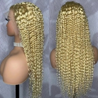 Perruque frontale en dentelle 13x4 Letsfly Wholesale 613 Blonde, 30 pouces, lisse/ondulée/à vagues profondes, densité 200%, cheveux naturels 100% humains