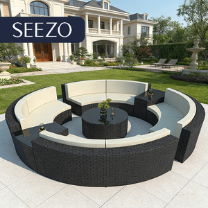 Set Divano Sezionale da Esterno in <span class=keywords><strong>Rattan</strong></span> PE con Cuscini Impermeabili per Giardino <span class=keywords><strong>e</strong></span> Patio - Collezione 2026 Hot Sale - Product Image 3