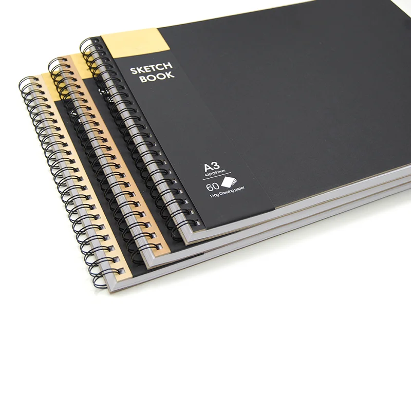 Классический поперечный блокнот, спиральный блокнот формата A5 с пустыми листами, подходит для рисования карандашами