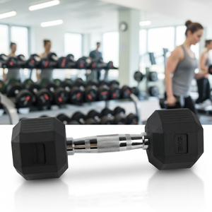 MDBuddy Haltère Hexagonal Classique en Caoutchouc avec Poignée Moletée pour la Musculation, l'Entraînement Physique et le Fitness – Kit d'Haltères - Product Image 2