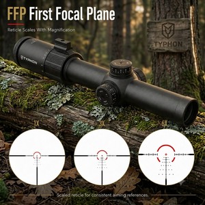 Mira Telescópica Táctica TYPHON XGF106 30mm 1-6x24 FFP LPVO para Caza, Cristal ED, Resistente al Agua y a los Golpes, Retícula Iluminada, Óptica para Exteriores, ODM - Product Image 3