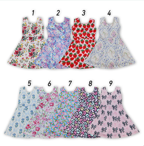 ชุดโยคะเด็กผู้หญิง 9 สี ลายดอกไม้สีแดง สำหรับออกกำลังกาย - Product Image 1