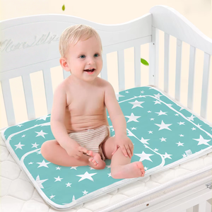 Matelas <span class=keywords><strong>à</strong></span> <span class=keywords><strong>langer</strong></span> Portable bébé respirant imperméable <span class=keywords><strong>tapis</strong></span> <span class=keywords><strong>de</strong></span> <span class=keywords><strong>voyage</strong></span> en coton nouveau-né réutilisable et lavable pour les voyages <span class=keywords><strong>à</strong></span> l'extérieur - Product Image 2