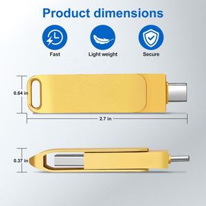Memoria USB Tipo-C de Lujo con Logotipo Personalizado, Alta Velocidad, Ideal para Presentaciones, Transferencia de Archivos y Trabajo - Product Image 2