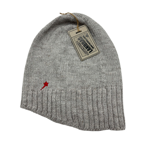 Gorro de Punto de Alta Calidad LANDBAS LUH-10634, 56-58 cm, Diseño de Cable, Parche de Cuero Estampado, Unisex para Adultos, Una Estrella - Product Image 1