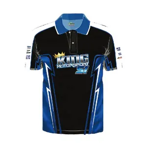 Custom Dye Sublimation Motorcycle & Auto Racing Wear Pit Crew Shirts Racing Shirt Wholesale