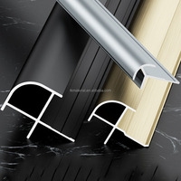 Profil décoratif d'angle extérieur en aluminium moderne, profil de protection d'angle de panneau mural pour villa