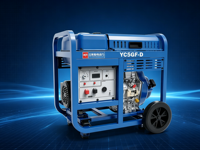 Groupe électrogène mobile Yuchai 5KW super silencieux à châssis ouvert, démarrage électrique, alimentation de secours d'urgence pour les chantiers de construction
