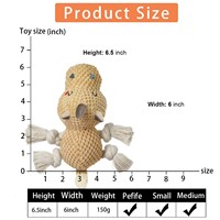 Jouet en peluche pour chien, personnalisé, en gros, avec corde, jouet à mâcher pour animaux de compagnie, jouet interactif couineur pour chien