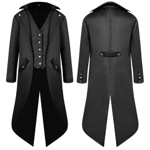 Chaqueta de Tailcoat Vintage Steampunk <span class=keywords><strong>para</strong></span> <span class=keywords><strong>hombre</strong></span>, traje gótico victoriano, uniforme <span class=keywords><strong>para</strong></span> fiesta, graduación, disfraz de Halloween, talla 4XL - Product Image 3